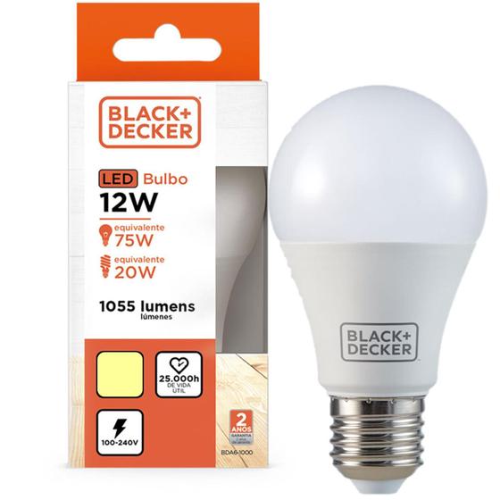 Imagem de Kit 3 Lampada Led Bulbo PERA 12w E27 Branco Neutro 4000K