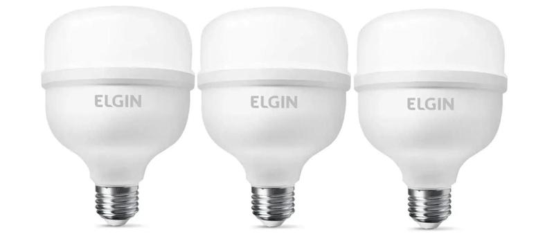 Imagem de Kit 3 Lampada Led Super Bulbo 30W 6500K - Elgin