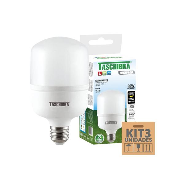 Imagem de Kit 3 Lâmpadas High Led TKL 20W Taschibra E27 Bivolt