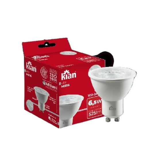 Imagem de Kit 3 Lâmpadas Led Mr16 6,5w 4000k Branca Neutra Bivolt