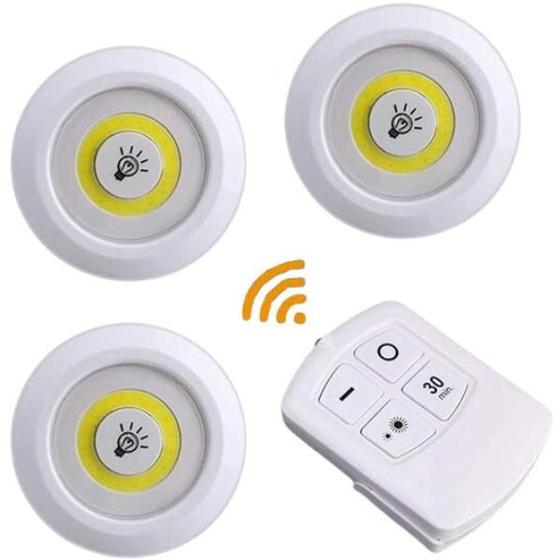 Imagem de Kit 3 Lâmpadas Luminária Led Controle Sem Fio - Bonanza