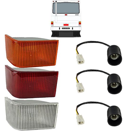 Imagem de KIT 3 Lanterna Traseira Ônibus Comil Svelto IAM com Soquete