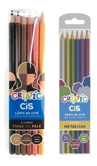 Imagem de Kit 3 Lápis de Cor Criatic - Pastel + Metálico + Pele