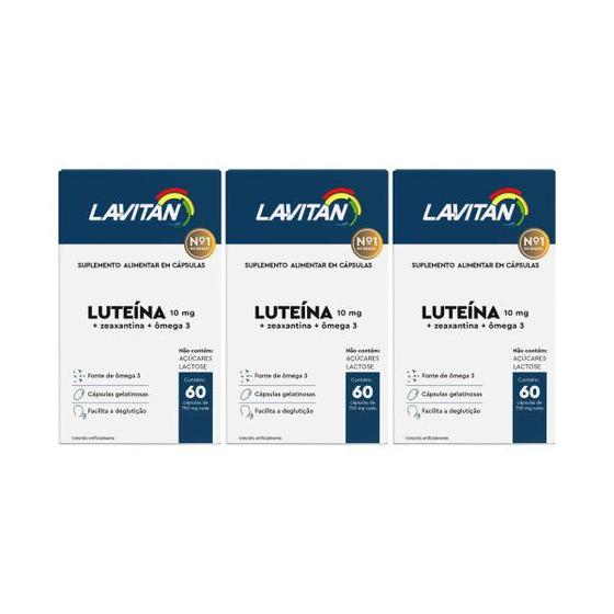 Imagem de Kit 3 Lavitan Luteína 10mg De 60Cps - Cimed