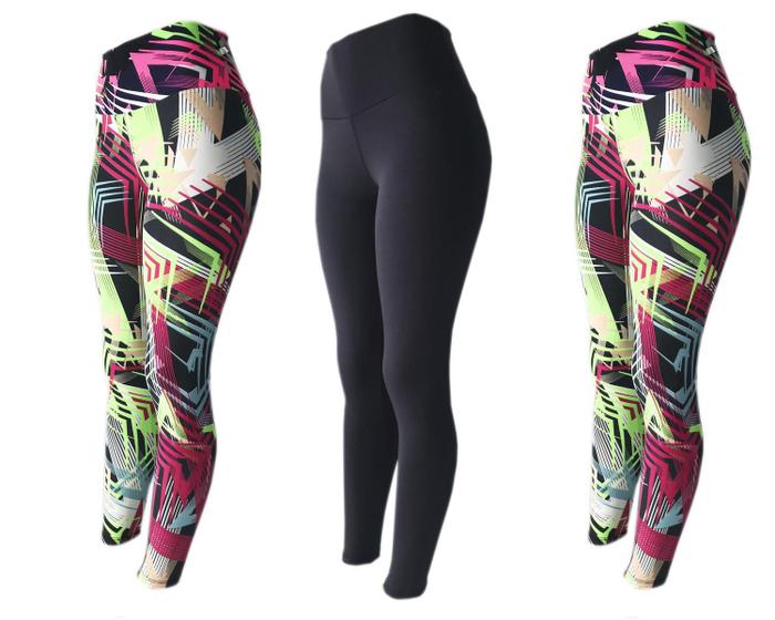 Imagem de KIT 3 Legging Fitness Suplex Lisa ou Estampada