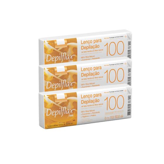 Imagem de Kit 3 Lenço Para Depilação 100UN - Depilflax