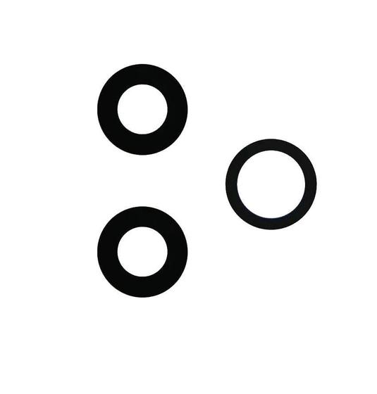 Imagem de Kit 3 Lentes Camera Traseira De Vidro Para Iphone 12 - Preta