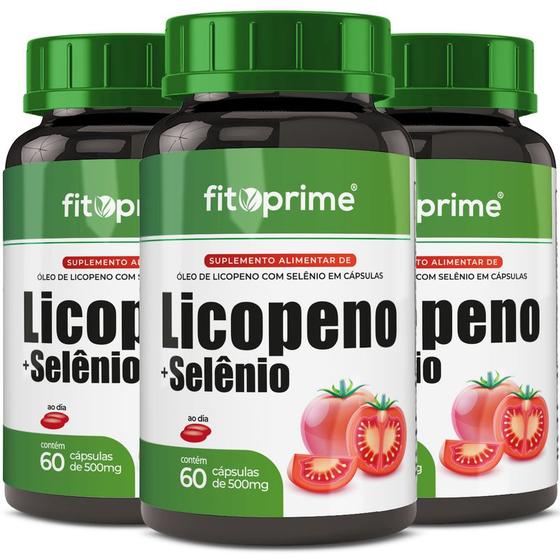 Imagem de Kit 3 Licopeno com Selênio 60 Cápsulas 500mg Fitoprime