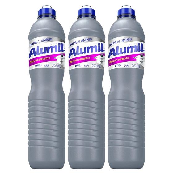Kit 3 Limpa Aluminio 500Ml Cada Perfume De Uva 1