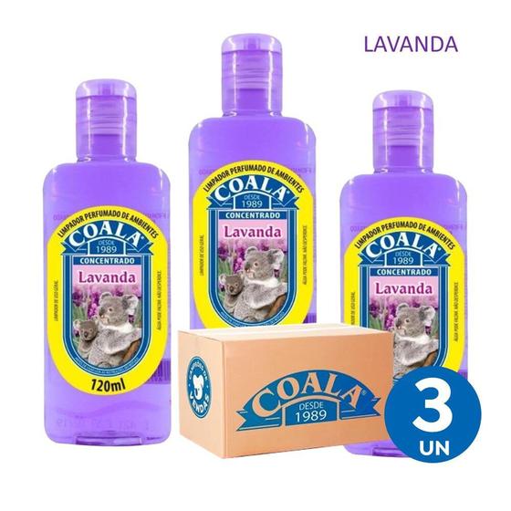 Imagem de Kit 3 Limpador Concentrado Perfumado de Ambientes Lavanda Coala 120ml