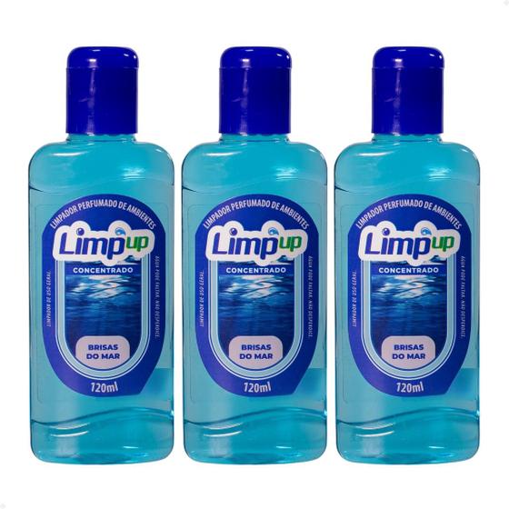 Imagem de Kit 3 Limpador Perfumado Concentrado Brisas do Mar Limp Up - 120ml