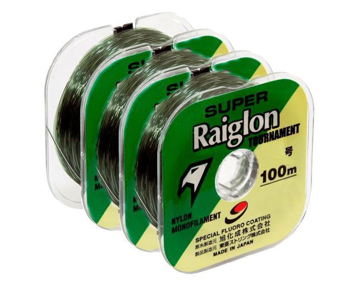 Imagem de Kit 3 Linhas Mono Raiglon 0,435mm 42lbs/18,8kg - (3x 100 Metros)