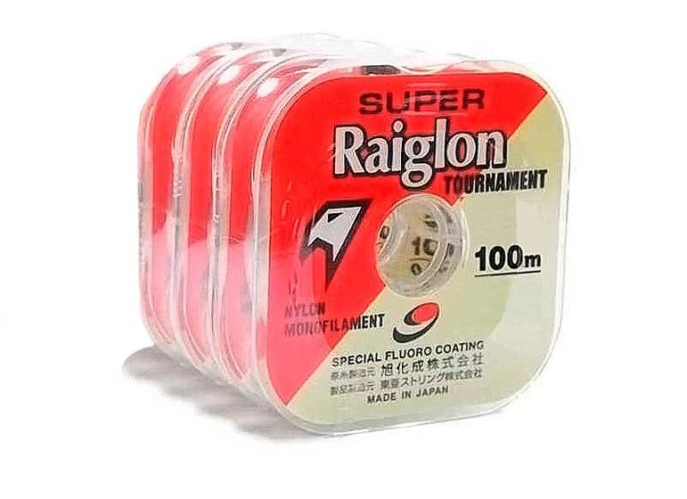 Imagem de Kit 3 Linhas Monofilamento Super Raiglon 0,285mm 17,0lbs/8,0kg - (3x100 Metros)