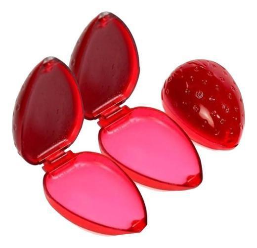 Imagem de Kit 3 Lip Balm Moranguinho Gloss Hidratante Labial 2 Cores