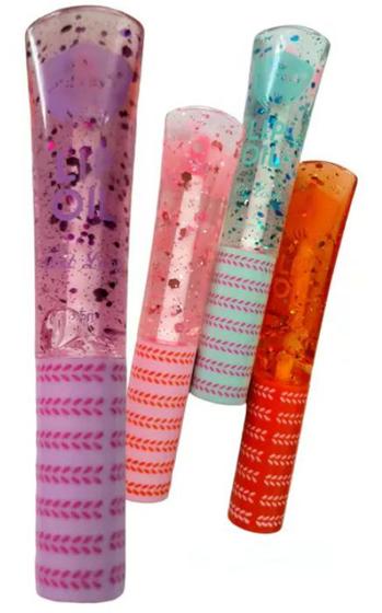 Imagem de Kit 3 lip oil com glitter ação hidratante textura confortável fashion