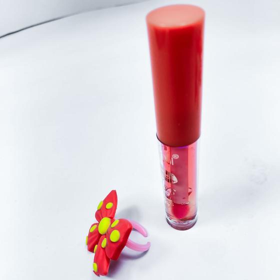 Imagem de Kit 3 Lip oil labial brilho natural com anel de laço
