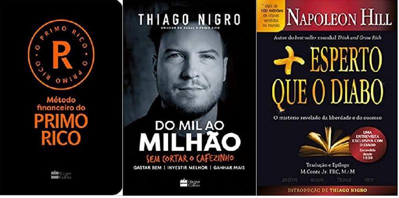 Imagem de Kit 3 Livro Método Financeiro Primo Rico + Mil Ao Milhão + 1