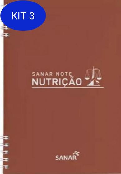 Imagem de Kit 3 Livro Sanar Note Nutricao