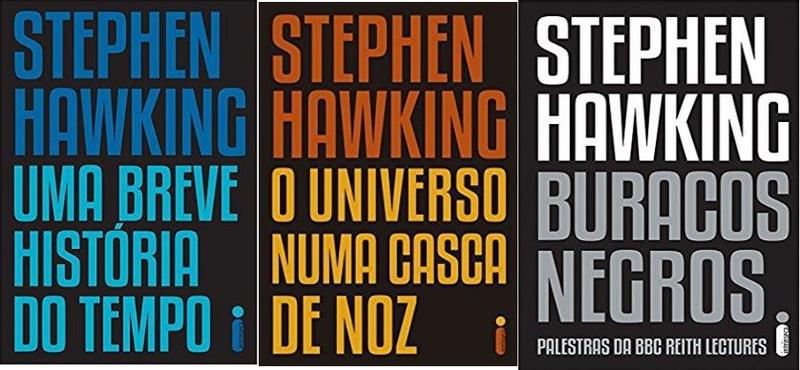 Imagem de Kit 3 Livro Stephen Hawking Uma Breve Historia Casca Buracos