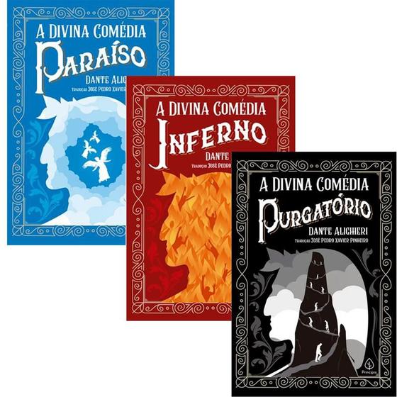 Imagem de Kit 3 Livros A Divina Comédia Paraíso + Inferno + Purgatório Dante Alighieri