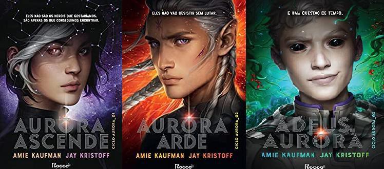 Imagem de kit 3 livros Amie Kaufman Aurora ascende + Aurora arde + Adeus, Aurora - Rocco