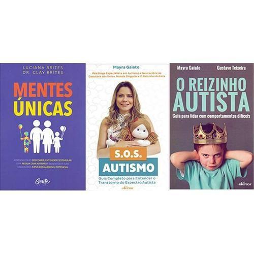 Imagem de Kit 3 Livros Autismo Mentes Únicas + Sos Autismo + Reizinho