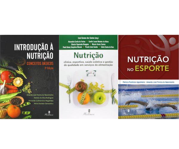 Imagem de Kit 3 livros de Nutrição da Editora Martinari