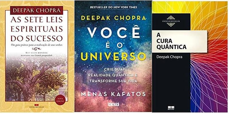 Imagem de kit 3 livros Deepak Chopra As sete leis espirituais do sucesso + Você é o universo + A cura quântica