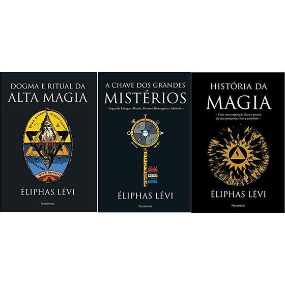 Imagem de kit 3 livros Éliphas Lévi Dogma e Ritual da Alta Magia + História Da Magia + A chave dos grandes mistérios