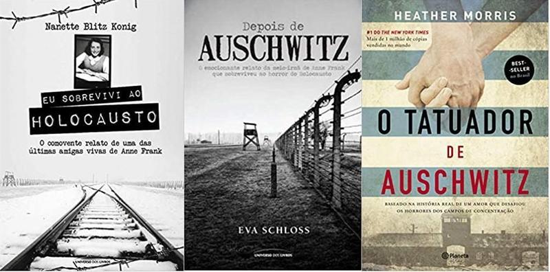 Imagem de KIT 3 LIVROS Eu sobrevivi ao Holocausto + Depois de Auschwitz + O tatuador de Auschwitz -  Universo dos Livros