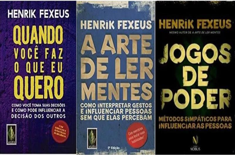 Imagem de Kit 3 Livros Henrik Fexeus A Arte De Ler Mentes Jogos Poder