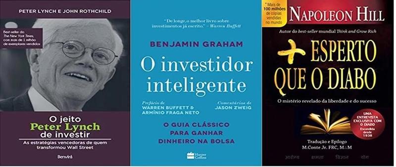 Imagem de KIT 3 LIVROS INVESTIDOR O Jeito Peter Lynch De Investir + O investidor inteligente + Mais esperto que o diabo