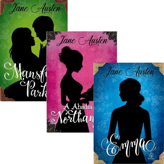 Imagem de Kit 3 Livros Jane Austen Mansfield Park + A Abadia de Northanger + Emma Principis Literatura