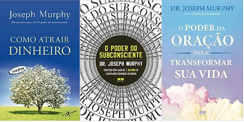 KIT 3 LIVROS JOSEPH MURPHY Como atrair dinheiro + O poder do subconsciente + O poder da oração para transformar sua vida Menor preço em KIT 3 LIVROS JOSEPH MURPHY Como atrair dinheiro + O poder do subconsciente + O poder da oração para transformar sua vida