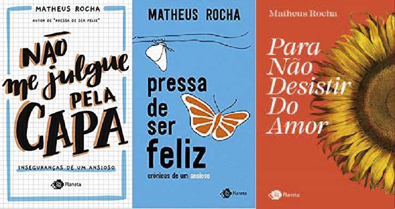 Imagem de KIT 3 LIVROS MATHEUS ROCHA Para não Desistir do Amor + Pressa de ser feliz + NÃO ME JULGUE PELA CAPA