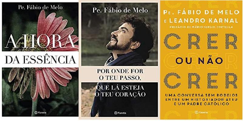 Imagem de kit 3 livros PADRE FABIO DE MELO A hora da essência + Por onde for o teu passo + Crer ou nãO CRER - Planeta