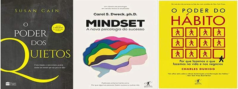 Imagem de Kit 3 Livros Poder Dos Quietos Mindset Poder Do Habito - Sextante