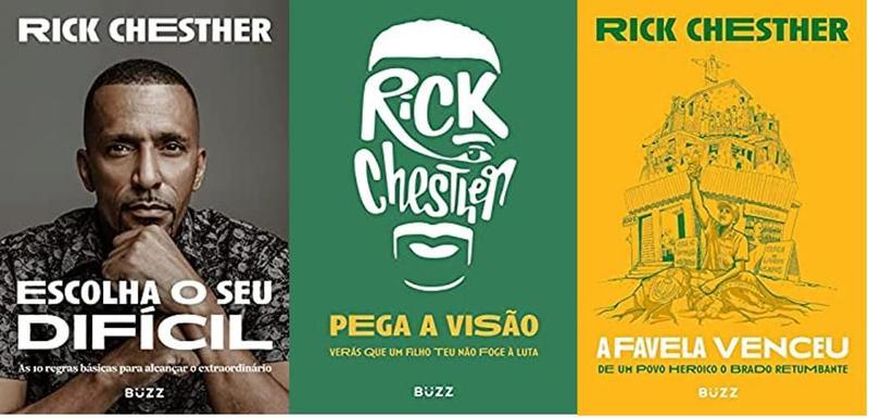 Imagem de KIT 3 LIVROS Rick Chesther Escolha o seu difícil + A favela venceu + Pega a visão