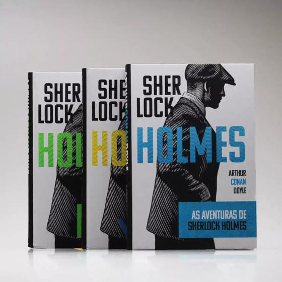 Imagem de Kit 3 Livros Sherlock Holmes - Arthur Conan Doyle  Capa Dura