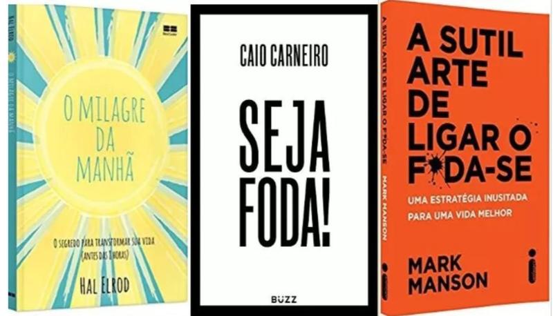 Imagem de Kit 3 Livros Sutil Arte Milagre Da Manha Seja Foda