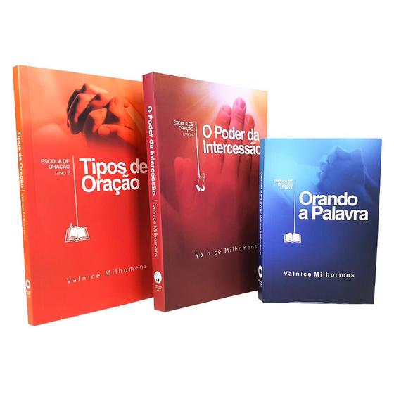 Imagem de Kit 3 Livros Valnice Milhomens  Orando a Palavra + O Poder da Intercessão + Tipos de Oração