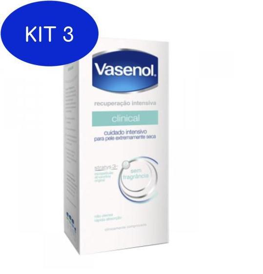 Imagem de Kit 3 Loçãohidratante Vasenol Recuperação Intensiva Clinical 200Ml