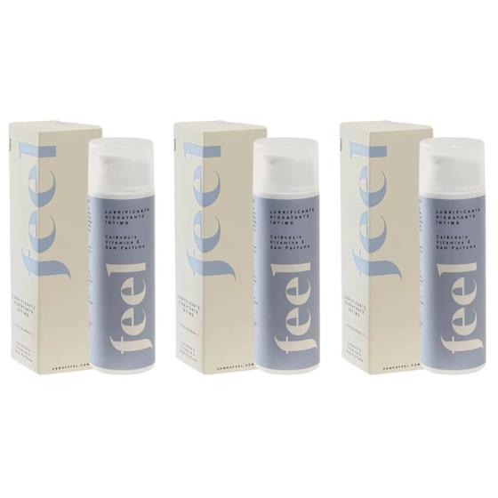 Imagem de Kit 3 Lubrificante e Hidratante Intimo Sem Perfume Feel