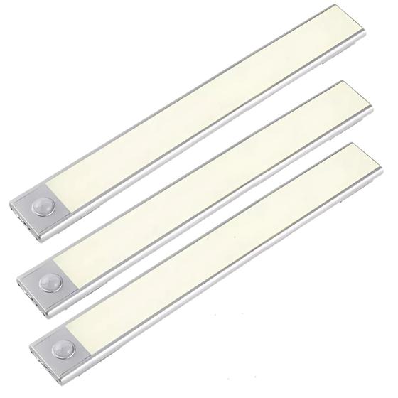 Imagem de Kit 3 Luminária Led Sensor Presença Mesa Abajur Spot Quarto Recarregavél Mesa Abajur Spot Quarto Retangular Armário