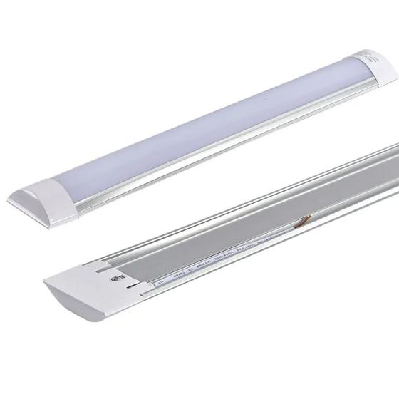 Imagem de Kit 3 Luminárias Linear Led 20w 60cm Ip20 6000k Bivolt