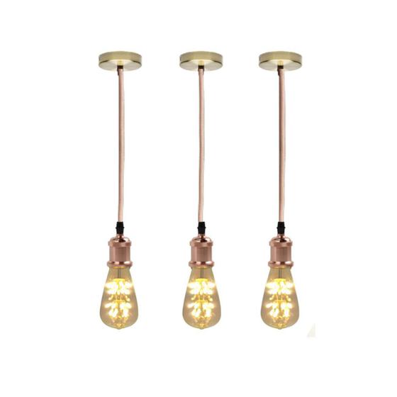 Imagem de Kit 3 Luminárias Pendente Soquete Lâmpada Led Vintage Pêra