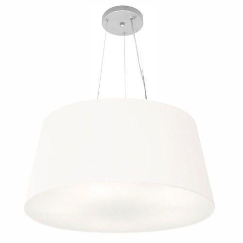 Imagem de Kit/3 Lustre Pendente Cone Vivare Md-4063 Cúpula em Tecido 30/60x50cm - Bivolt