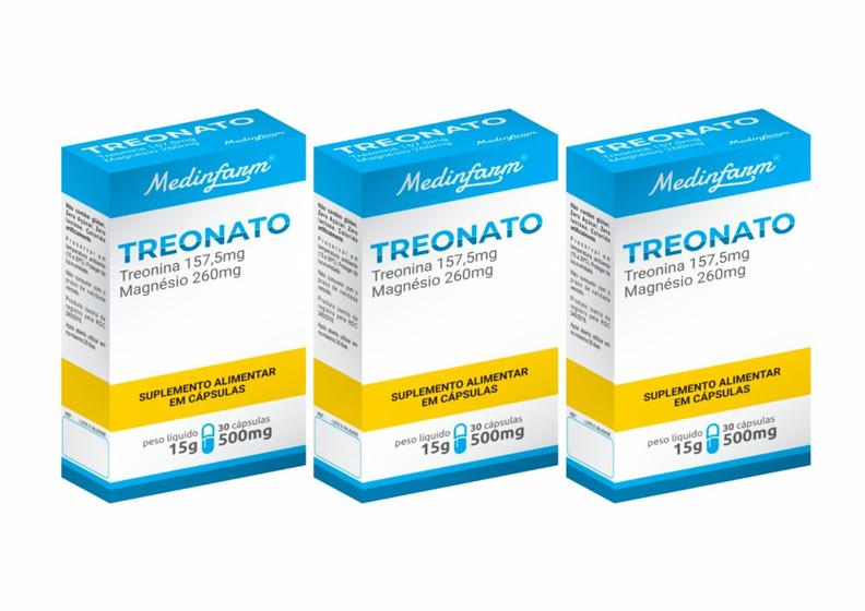 Kit 3 Magnésio Treonato 30 Cápsulas Original Medinfarm (celebro) caixa blíster é boa?