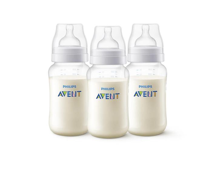 Imagem de Kit 3 Mamadeira 330Ml Bico3 Anticolica 3M+ Avent Classic