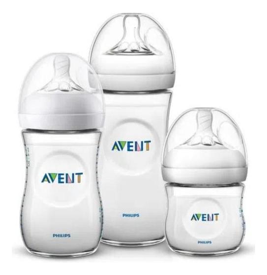 Imagem de Kit 3 Mamadeiras Avent Pétala Anti-cólica 125ml 260ml 330ml